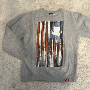 Entree Misunderstood Patriotic American Flag Streetwear Crewneck Sweatshirt